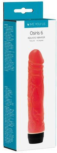 Kinx Slim Veined Jelly Vibrator Realistic Vibrator 18.75cm Roșu