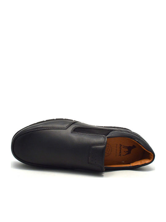 Leder Herren Freizeitschuhe Schwarz