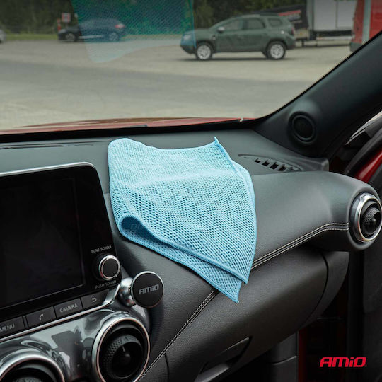 AMiO AMiO Car Microfiber Cloth for Windows Cleaning 350gsm Light Blue 60x40cm
