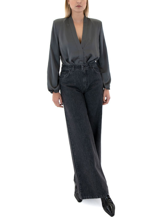 Long Sleeve Bodysuit Gray