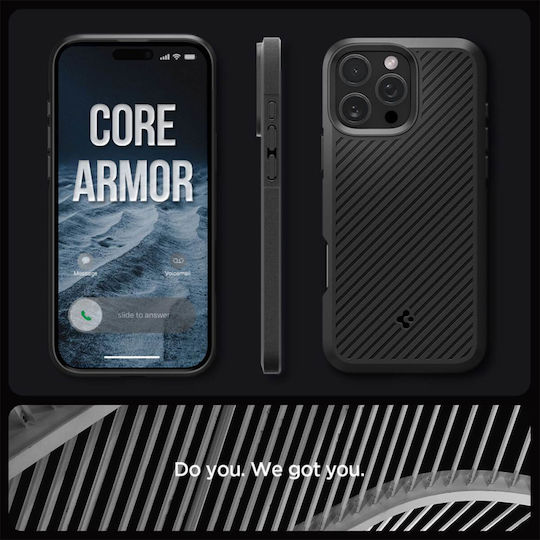 Spigen Core Armor Umschlag Rückseite Silikon 1.2mm Schwarz (iPhone 17 Pro Max / iPhone 17 Pro / iPhone 16 Pro Max)