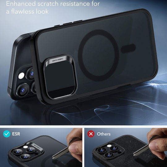ESR Classic Hybrid Halolock Umschlag Rückseite Silikon / Kunststoff 0.7mm Schwarz (iPhone 17 Pro / iPhone 16 Pro)