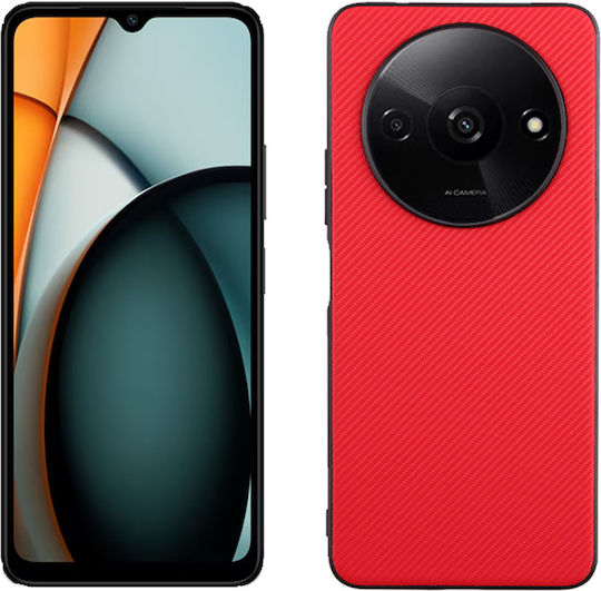 Volte-tel Θηκη Xiaomi Redmi A3 4g 6.71" Carbon Lift Full Camera Protection Red