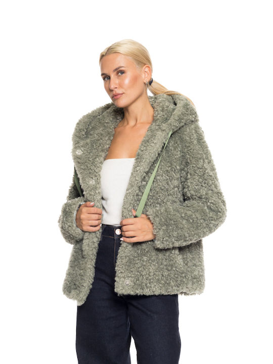 Splendid Women's Short Fur Green