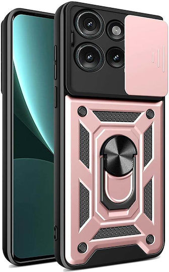 Techsuit Camshield Back Cover Plastic / Silicon Rose Gold (Motorola Edge 50 - Techsuit)