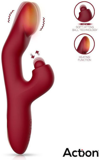 Action Klitoris Vibrator 22cm Rot