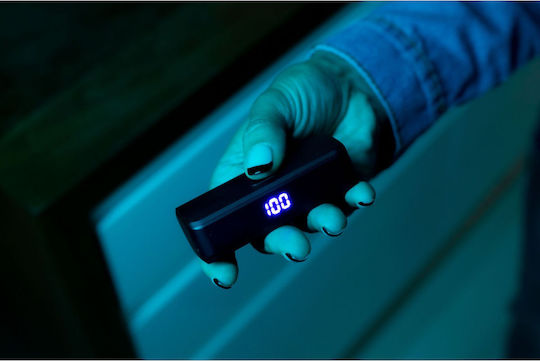Boompods Powerboom Baterie Externă Solară 5000mAh cu Port USB-C Power Delivery Încărcare Rapidă Neagră