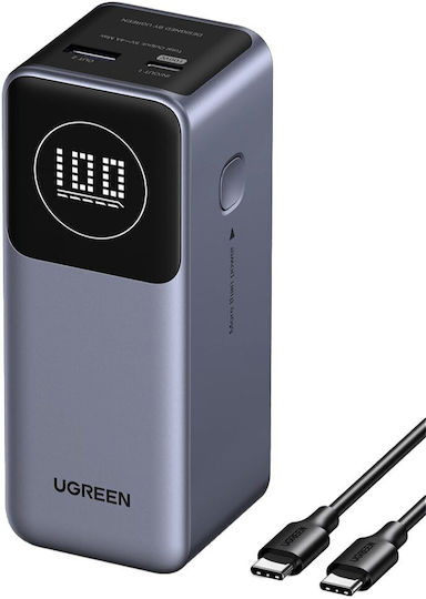 Ugreen PB724 Power Bank 12000mAh 100W with USB-A Port and USB-C Port Power Delivery / Quick Charge 3.0 Gray