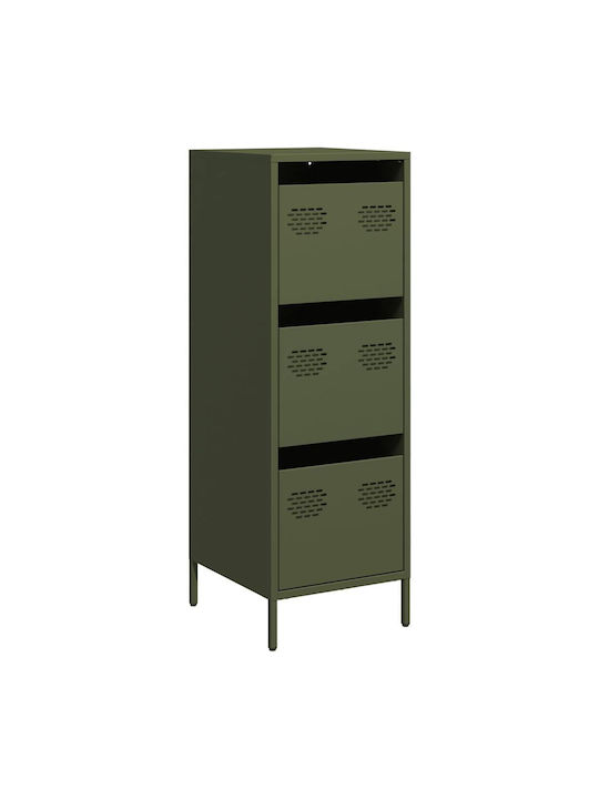 Office Storage Metal Cabinet Green olive oil L39xW35xH103.5cm