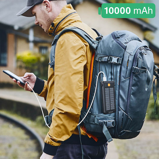 4Smarts Titanpack Flex Solar Power Bank 10000mAh with USB-A Port and USB-C Port Power Delivery / Quick Charge 3.0 Black