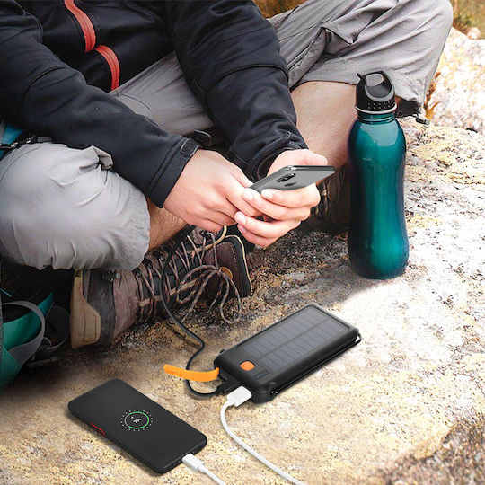 4Smarts Titanpack Flex Solar Power Bank 10000mAh with USB-A Port and USB-C Port Power Delivery / Quick Charge 3.0 Black