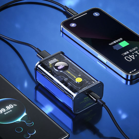 WK WP-333 Power Bank 10000mAh 20W with USB-A and USB-C USB Power Delivery Quick Charge Black