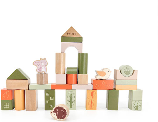 Viga Toys Blocks Green Forest for 2 - 4 Years 50pcs