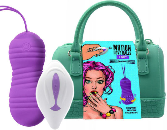 Feelztoys Motion Love Balls Foxy Mini Δονητής Egg με Απομακρυσμένο Έλεγχο 3.2cm Purple