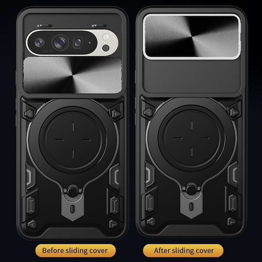 Techsuit Camguard Pro Umschlag Rückseite Silikon Lila (Google Pixel 9 / 9 Pro)