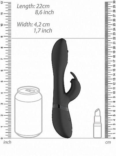 Vive Mira Δονητής Rabbit 21cm Black