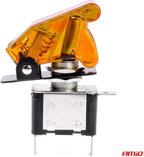 AMiO Διακόπτης On/Off Αυτοκινήτου 12V-24V Πορτοκαλί