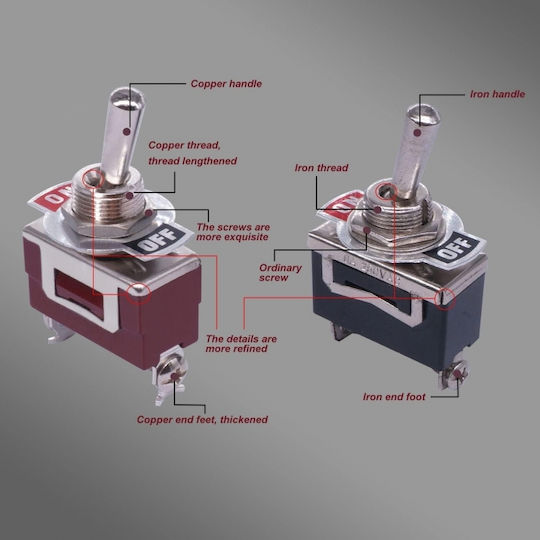 Διακόπτης On/Off Αυτοκινήτου 12V-24V