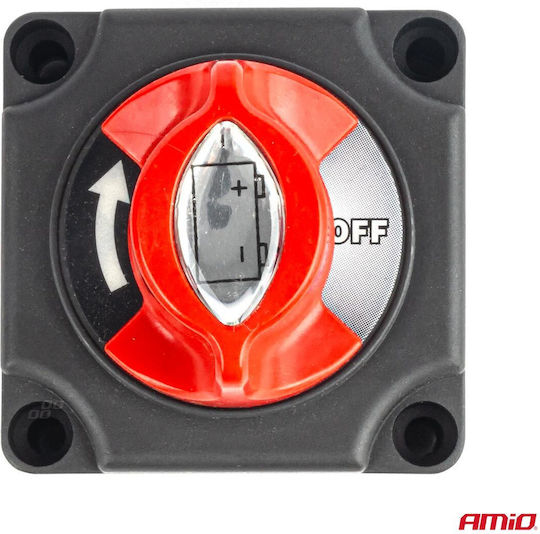 AMiO Batterieschalter Auto 12V Universal Schwarz