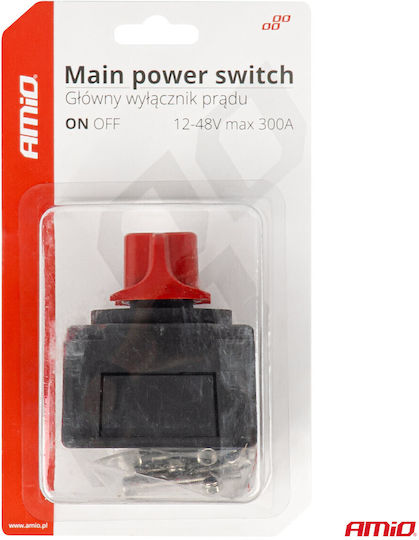 AMiO Batterieschalter Auto 12V Universal Schwarz