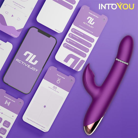 IntoYou Sendel Vibe Up Down Internal Beads Ring Pulsation Rabbit Vibrator with Remote Control 22cm Purple