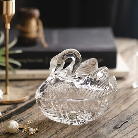 Glass Sweet Jar with Lid Transparent