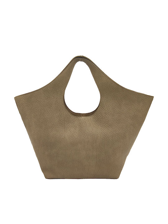 Leather Women's Shoulder Handbag Beige GTW-4134-Beige