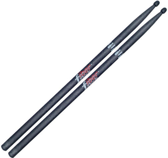 Карбон Палчици Барабани Fiberstick 7A с Форма на Връх Drop в Черен Цвят