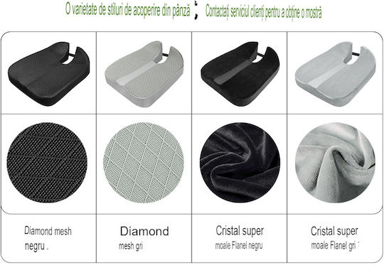 Pernă Ortopedică din Spumă cu Memorie 4D Qfc-060b Arvada Ergosupport Formă V Dimensiuni 43x45x13.5x7cm Husă Detasabilă Respirabilă Design Ergonomic Îmbunătățit Husă din Flanel