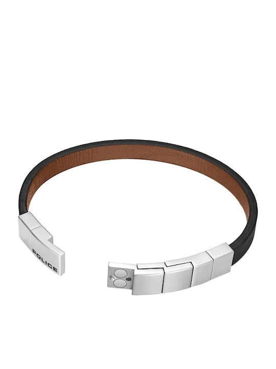Police Herren Leder Armband