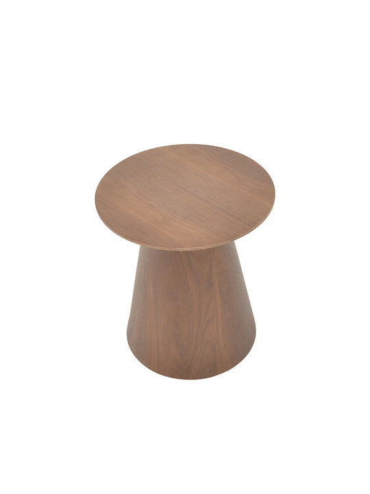 Round Side Table Kayano Wooden Walnut L45xW45xH50cm.