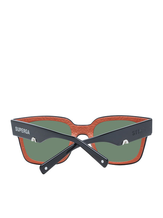 Sting Men's Sunglasses with Black Plastic Frame and Black Lens