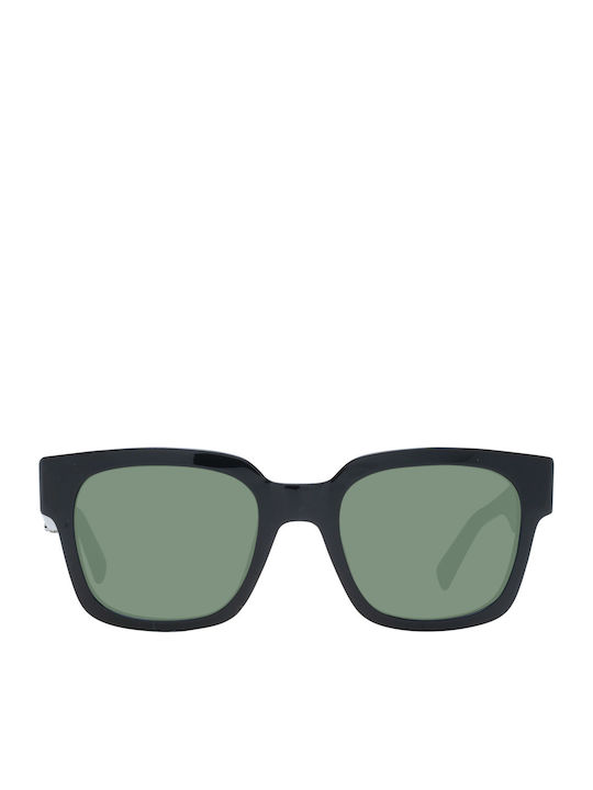 Sting Men's Sunglasses with Black Plastic Frame and Black Lens