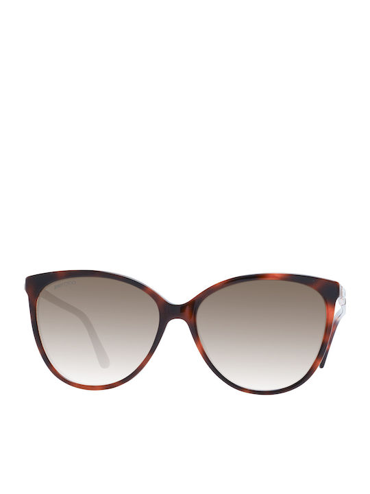 Jimmy Choo Women's Sunglasses with Brown Tartaruga Plastic Frame