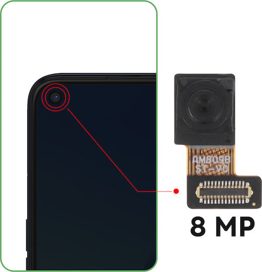 Relife Front Camera Oppo A53s 8mp Selfie Sensor Black