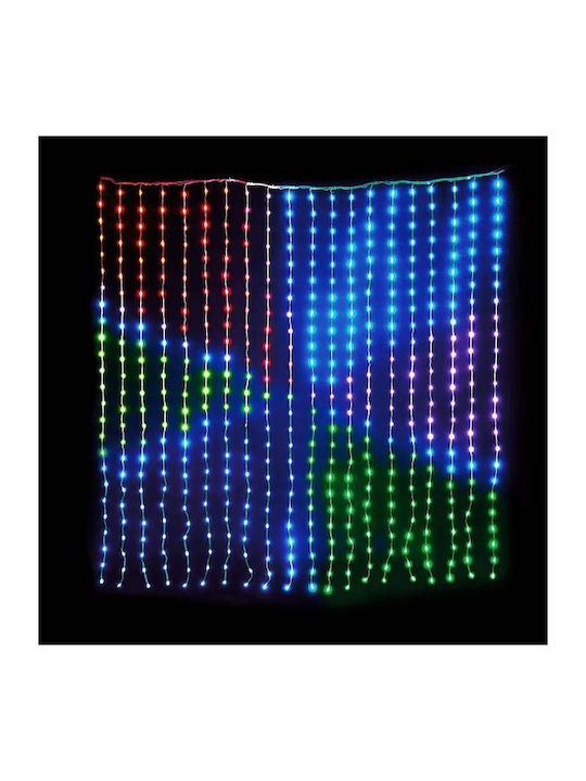 Светлини LED 2m. x 200бр Многоцветни тип Завеса 1бр