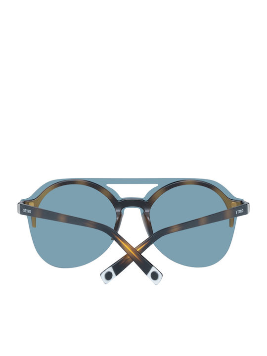 Sting Men's Sunglasses with Brown Tartaruga Plastic Frame and Gray Lens SST198 9987