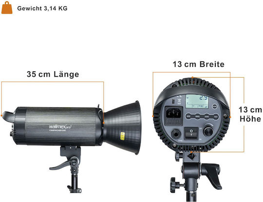 Walimex Campaigner 600 HS Set Single Beleuchtungsset für Studio