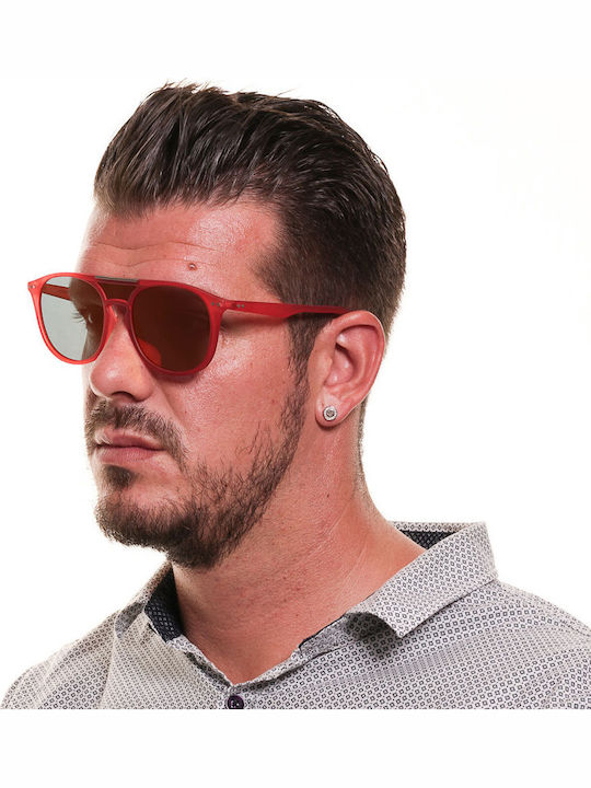 Polaroid Unisex Sunglasses with Orange Plastic Frame and Orange Polarized Mirror Lens PLD6023/S 15J/99
