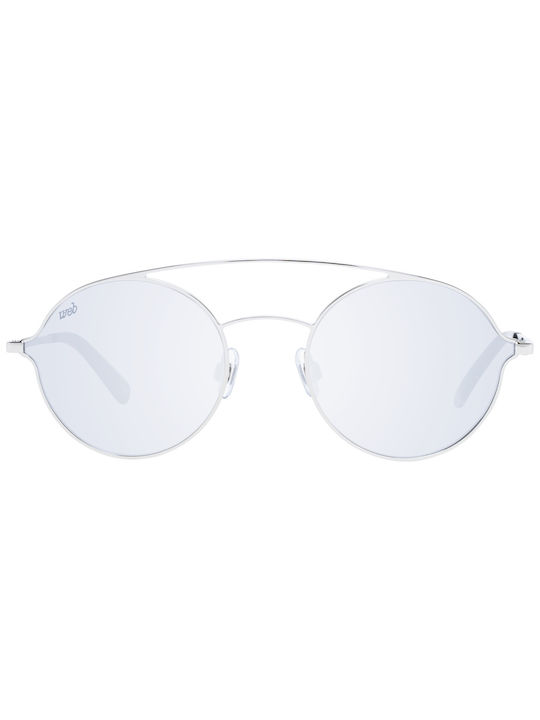 Web Sunglasses with Silver Metal Frame and Blue Lens WE0220 16C