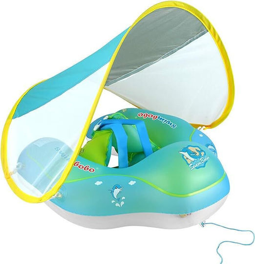 Swimtrainer de copii cu parasolar Albastru
