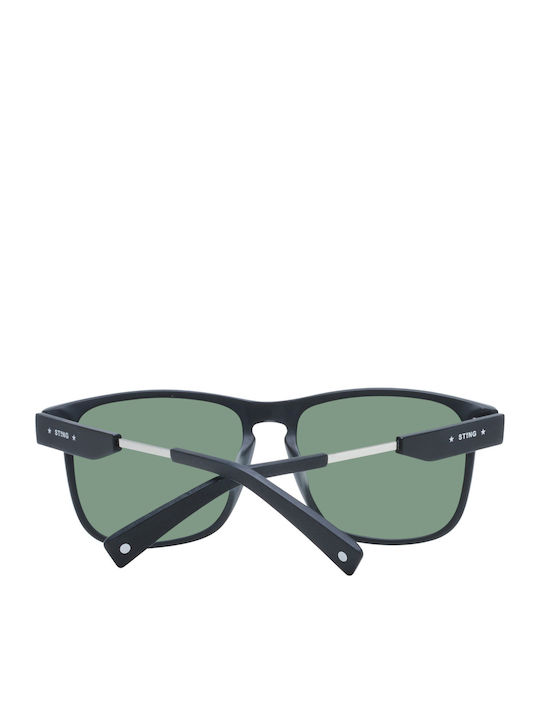 Sting Men's Sunglasses with Black Plastic Frame and Gray Lens SST384 0703