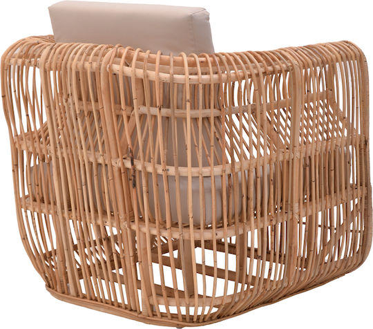 Fotoliu Fajole Natural - Beige 86x86x66cm Fotoliu Fajole Natural - Beige 86x86x66cm