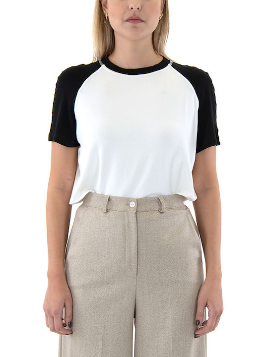 Dolce Domenica T-Shirt Εκρού-μαύρο