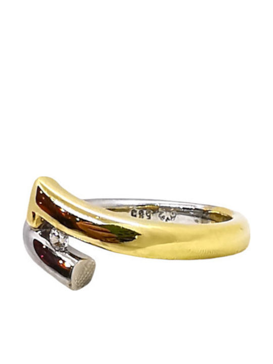 Kosmima1 Ring with Zircon made of Gold 14K