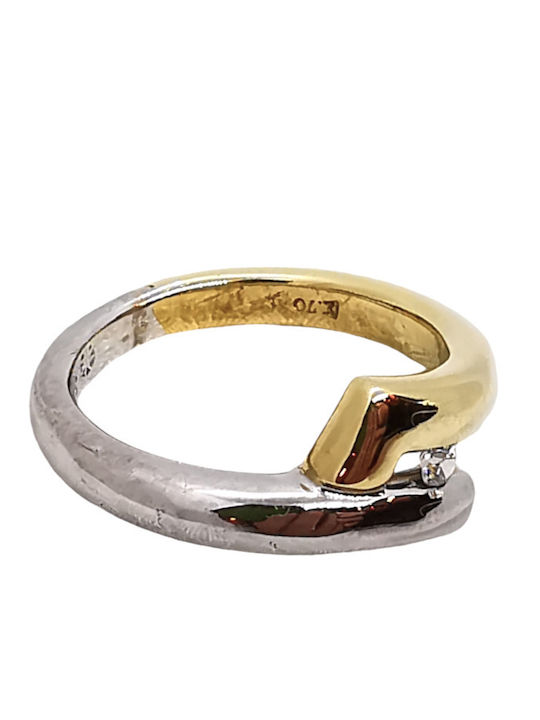 Kosmima1 Ring with Zircon made of Gold 14K