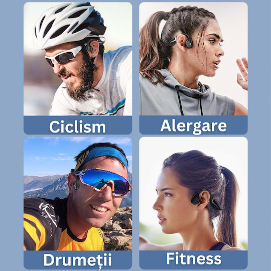 Wireless Bluetooth Audio Earbuds Sport Visionhub Bone Conduction Waterproof Rgb Light Microphone Ultra Lightweight 34g 500mah Battery 15 Hours Suitable Sports