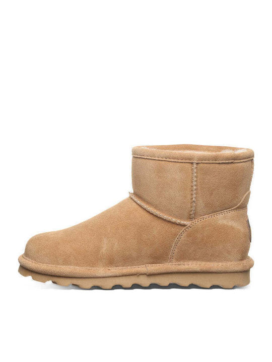Suede Women's Ankle Boots Brown