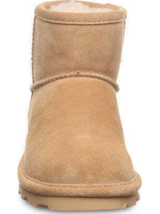 Suede Women's Ankle Boots Brown