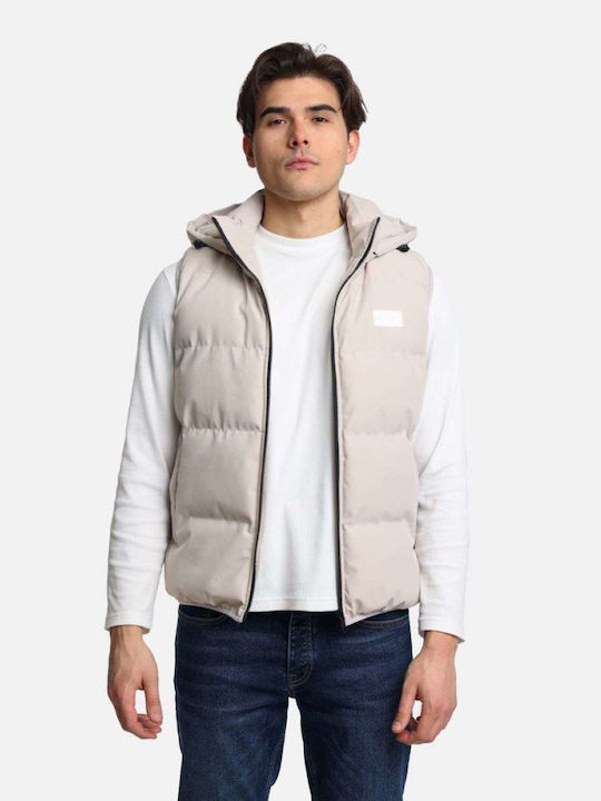 Paco & Co Sleeveless Jacket Puffer Waterproof and Windproof Off White